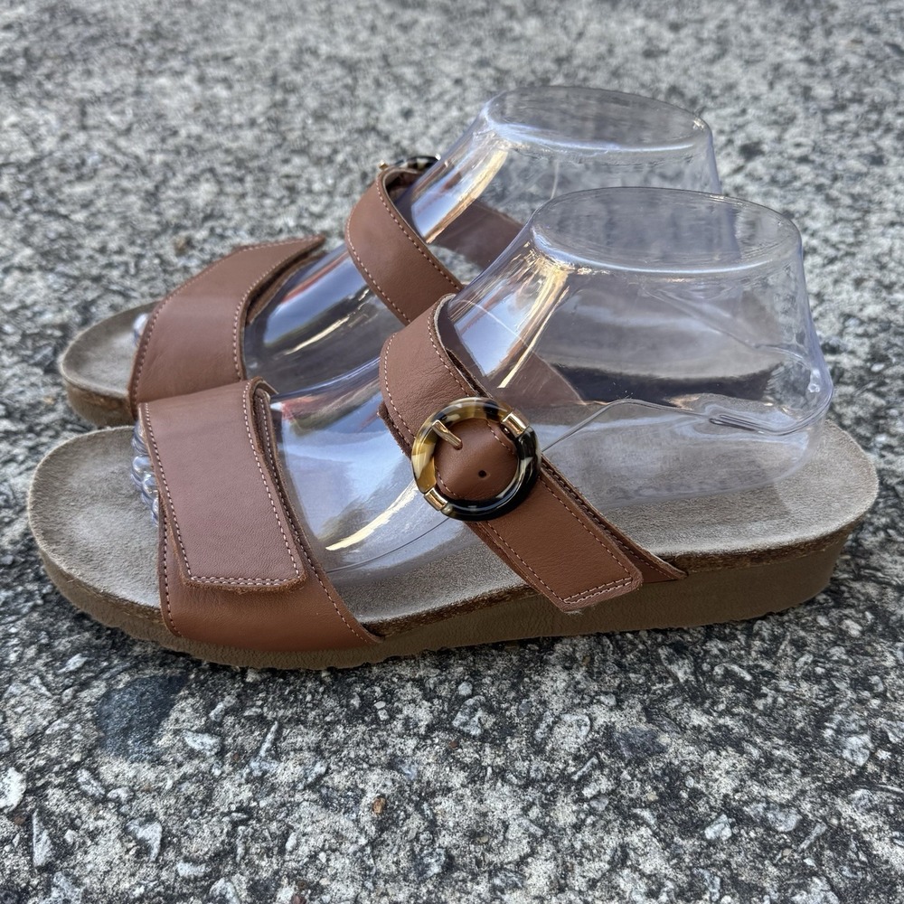 Naot Anabel Sandals Women's Size 10 (EU 41) Caramel Brown Wedge Slide On Comfort - Picture 4 of 12